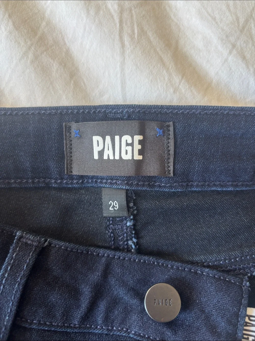 Paige Denim Hoxton Crop Skinny Jeans in Dark Navy Wash, 29 - Picture 6 of 8